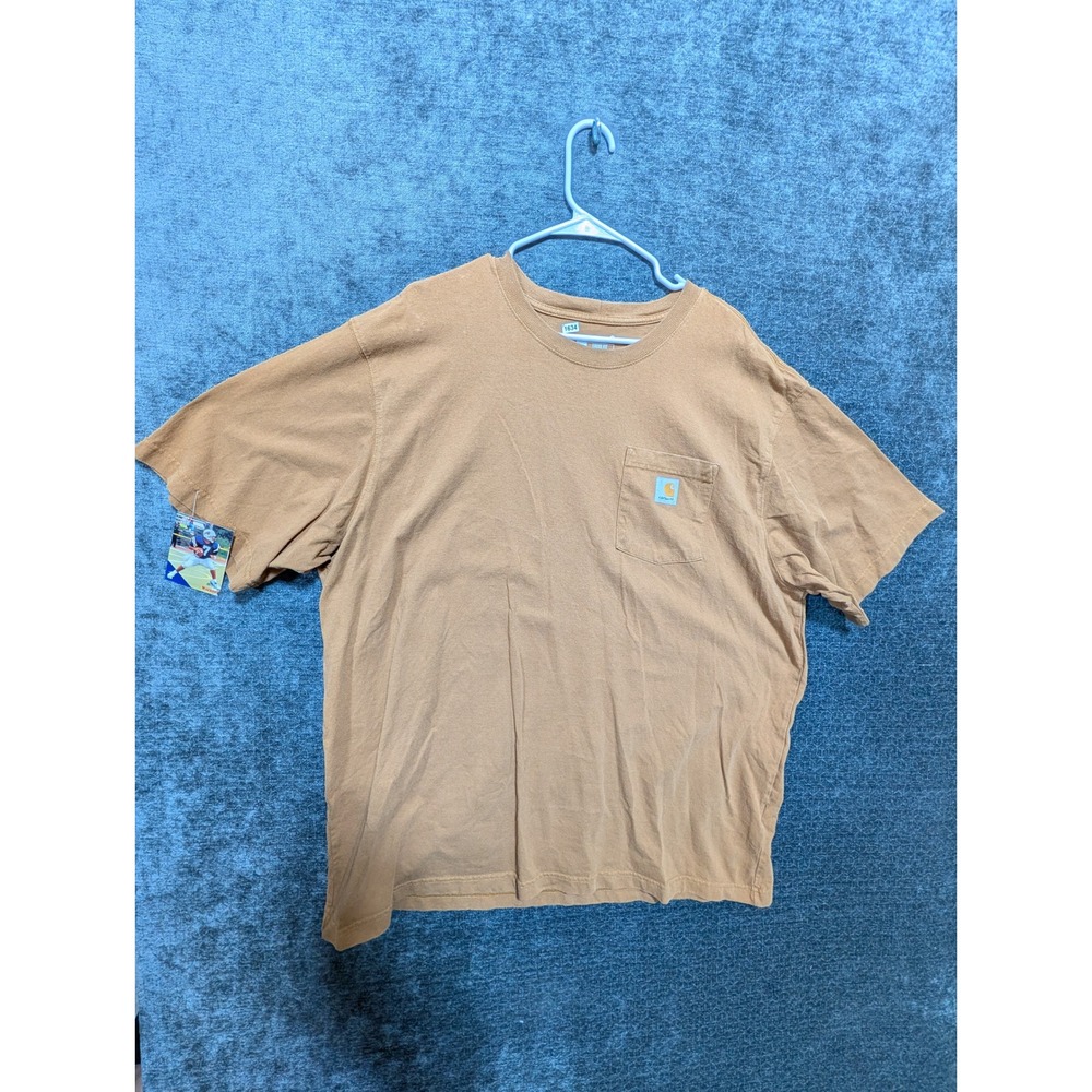 Carhartt Mens Loose Fit Pocket T-Shirt Tan Brown Short Sleeve Tee 2XL 1634